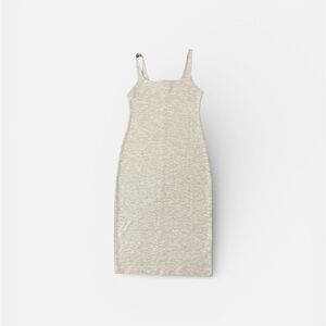 Zara Trafaluc gray midi bodycon dress size M spring/summer 2017